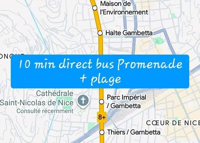 Center Nice, 10Min Beach, Parking, Terrace, Direct Tram Apartman